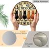 2D Flat, 1pc Retro Round Aluminum Cat Lover Logo - Rustic Wall Art with "Yes, I Really Need All These Cats" Design, Home, Bar, Cafe, And Garage Decor