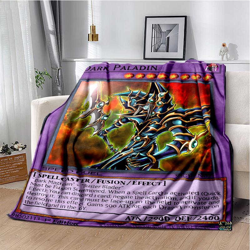 Dark Magician Cartoon Anime Throws Blanket Kids Super Soft Cute Blankt for Travel Couch Picnic Bed Flannel Blanket Birthday Gift