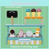 Wooden Ice Cream Shop Play Set With Realistic Design For Kids Imaginative Role Play