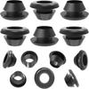 Black Cable Hole Plugs Rubber Grommet Assortment Kit Ring  Electrical Wiring