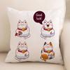 New Style of Lucky Cat Series Pillowcases, Home Office Sofa Pillow Cushion Covers, Seats