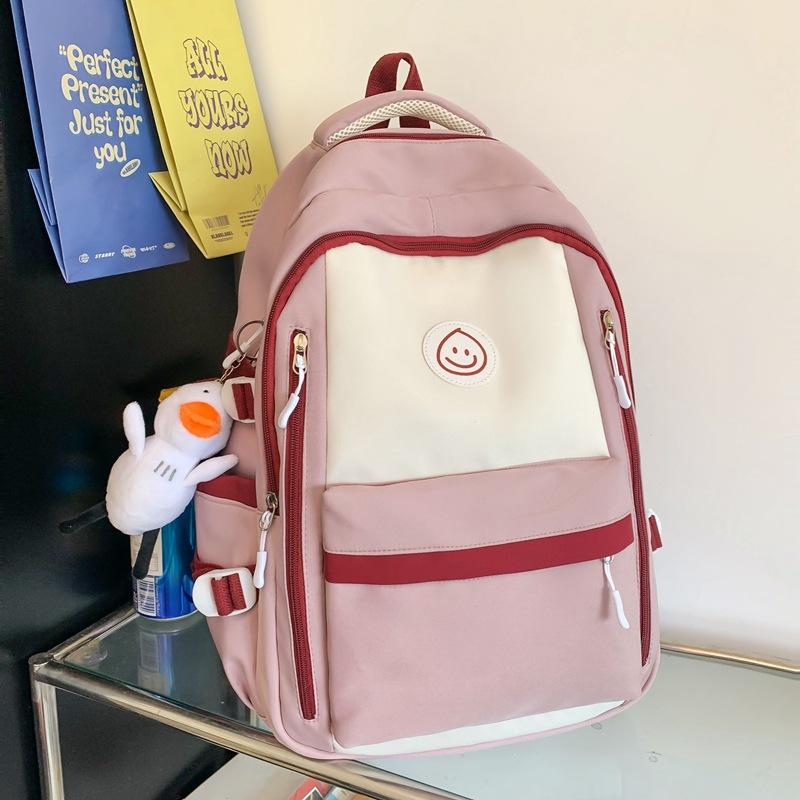 Korean Version of Junior High School Students' Large-capacity Backpack Simple Middle School Students' Burden Reducing Leisure Backpack