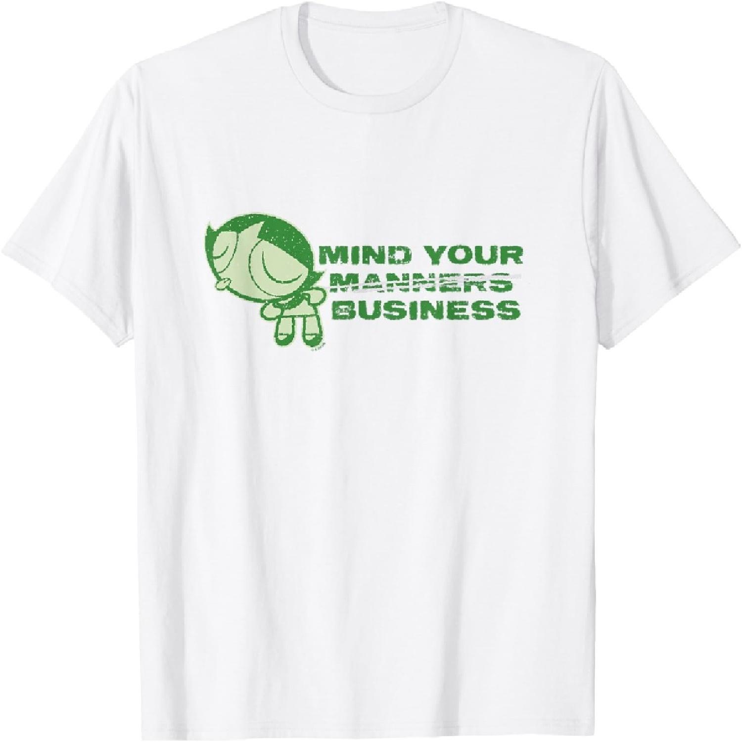 The Powerpuff Girls Buttercup Mind Your Business Distressed T-Shirt S