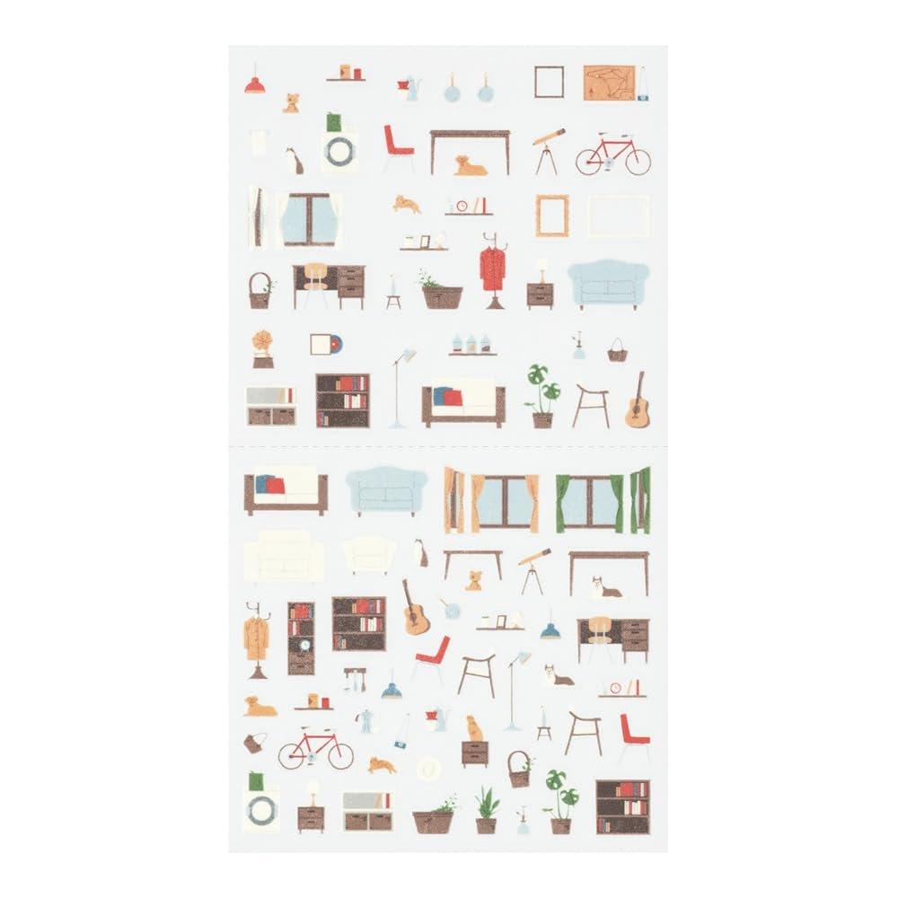 Midori Planner Sticker Yohaku Interior Pattern Peeling PET Decors 82743006