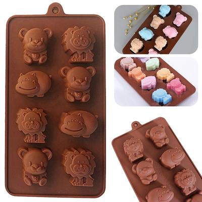 Animal Silikonform Flodhäst Lejon Björn Form Chokladtvålkaka Gör själv köksredskap