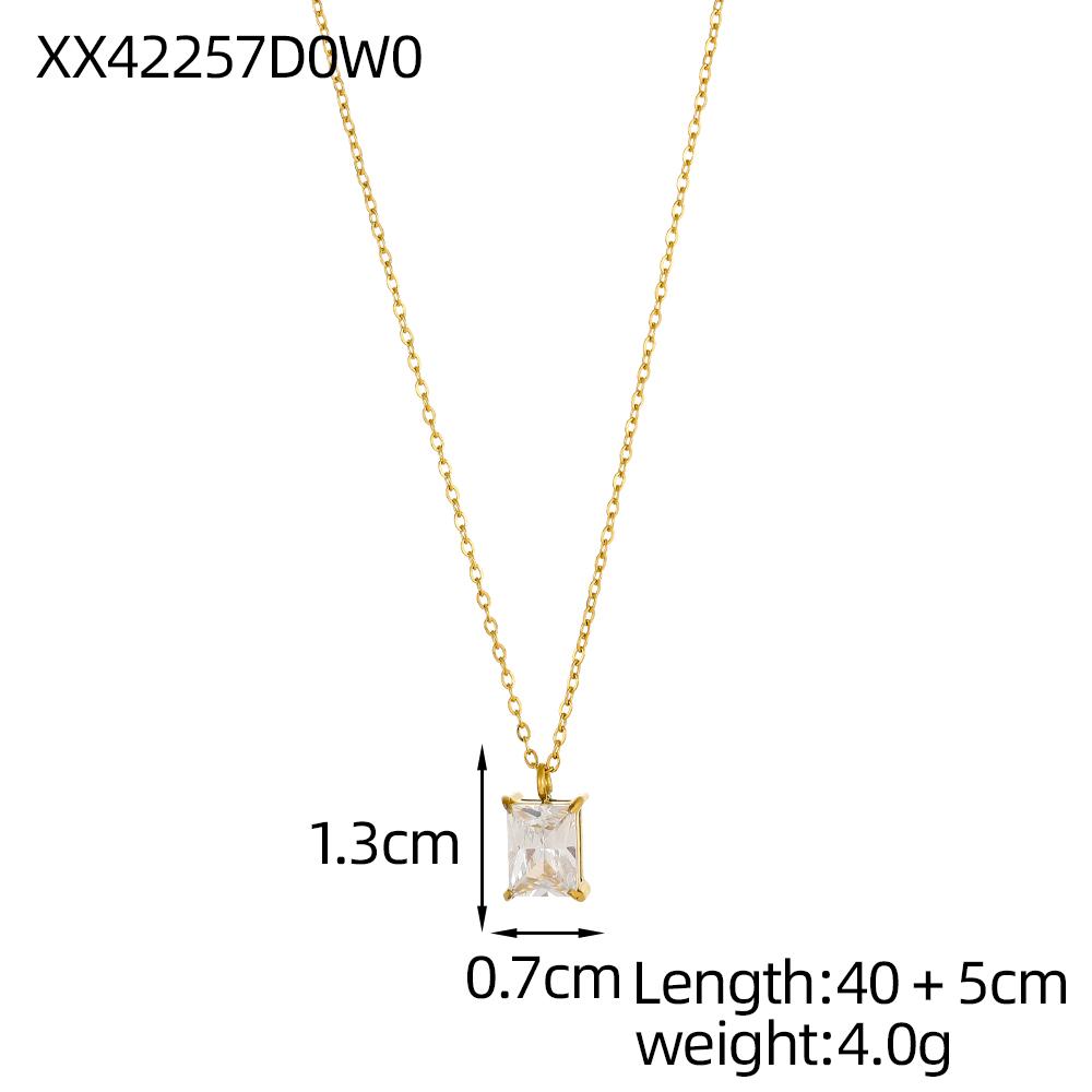 

CARLIDANA Fashionable Letter and Heart Love Elegant Women Luxury Simple Stainless Steel Gold Plated Tassel Pendant Necklace