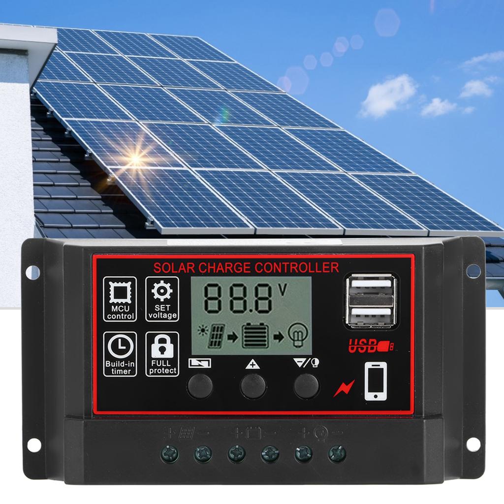30A Solar Charge Controller Digital Display Photovoltaic Instrument Intelligent Regulator
