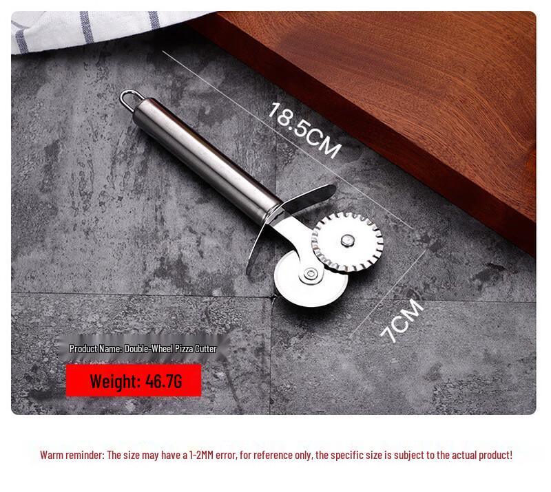 Stainless Steel Double Wheel Pizza Cutter