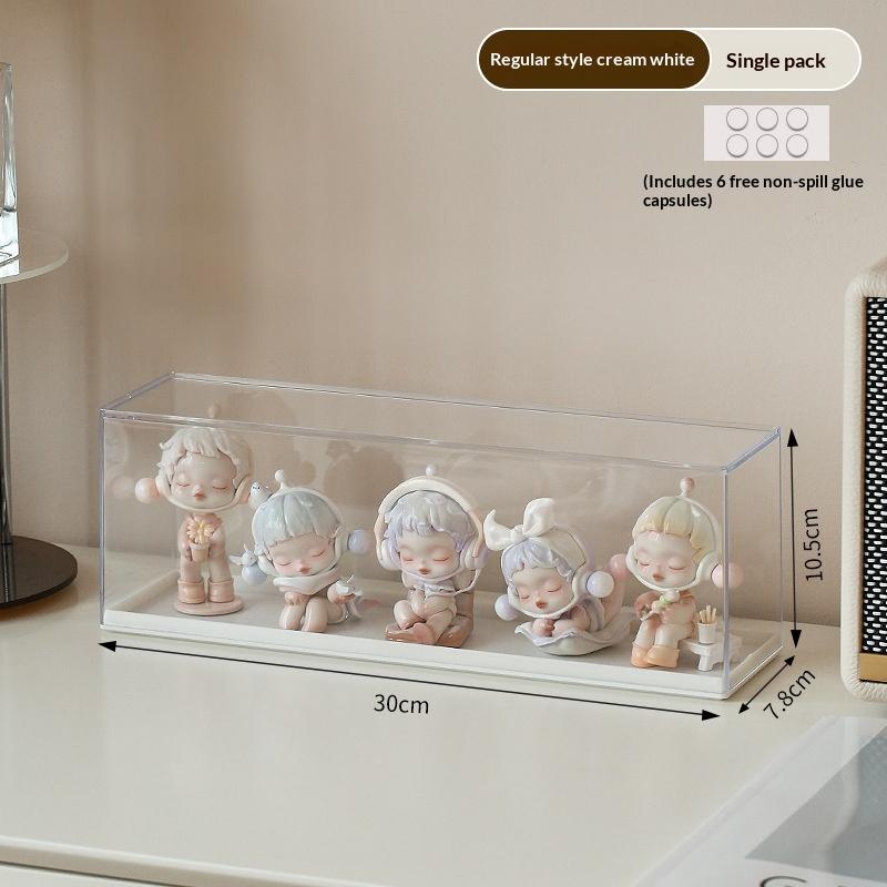 

M-Acrylic Doll Collectible Display Case Transparent Toy Storage Box Stackable Dustproof Rack