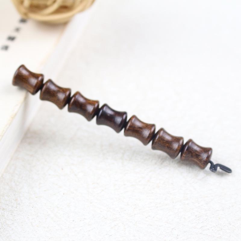 Golden Sandalwood Bamboo-Style Beads 8x10MM for DIY Bracelets – Handmade Jewelry Material Pack for Students and Children