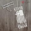 eDesign Stand for The Flag Kneel for The Cross Sticker Decal Vinyl - 5 Inches - Premium Vinyl Sticker for Cars Trucks Laptops and More - Weatherproof