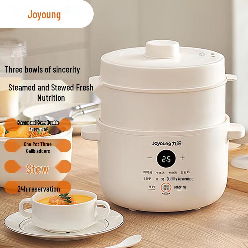 Joyoung 1.8L Electric Double Boiler Stew Pot CN plug (adapter included)