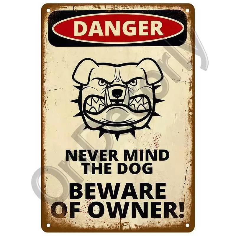 Retro Dangerous Tin Sign Home Wall Decoration Used For Bar Painting Retro Warning Metal Sign Plaque Cafe Club Man Cave Pubs Art Poster