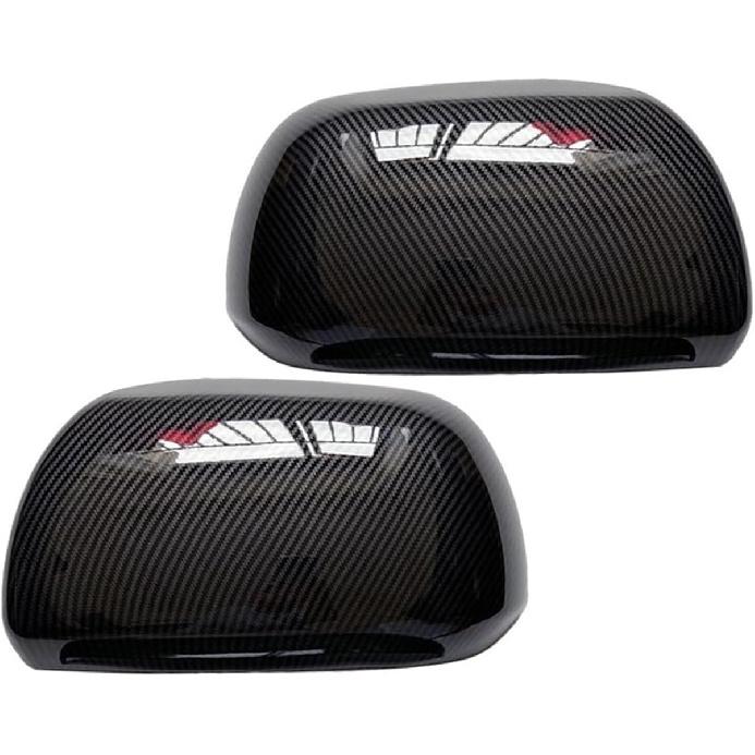 1 Ζεύγος Κάλυμμα Καθρέπτη Οπίσθιας Θέασης Αυτοκινήτου Αριστερό Δεξί Καπάκι ABS Συμβατό Για Toyota Sienna 2011 2012 2013 2014 2015-2020 Μαύρο Στυλ Ανθρακονήματος