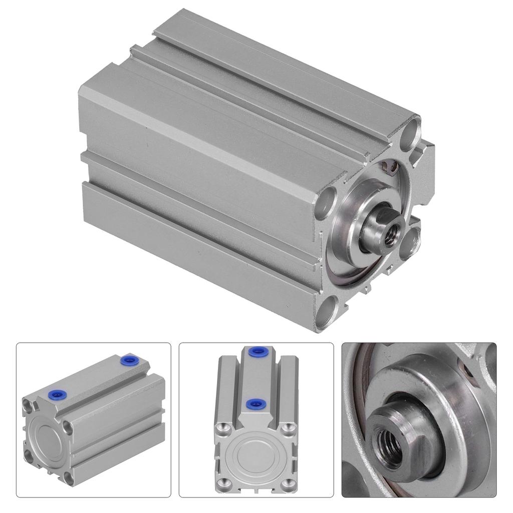 Thin Air Cylinder Aluminum Dual Acting Bearing Guide Pneumatic Accessories PT18 Bore 32mmSDA32X75