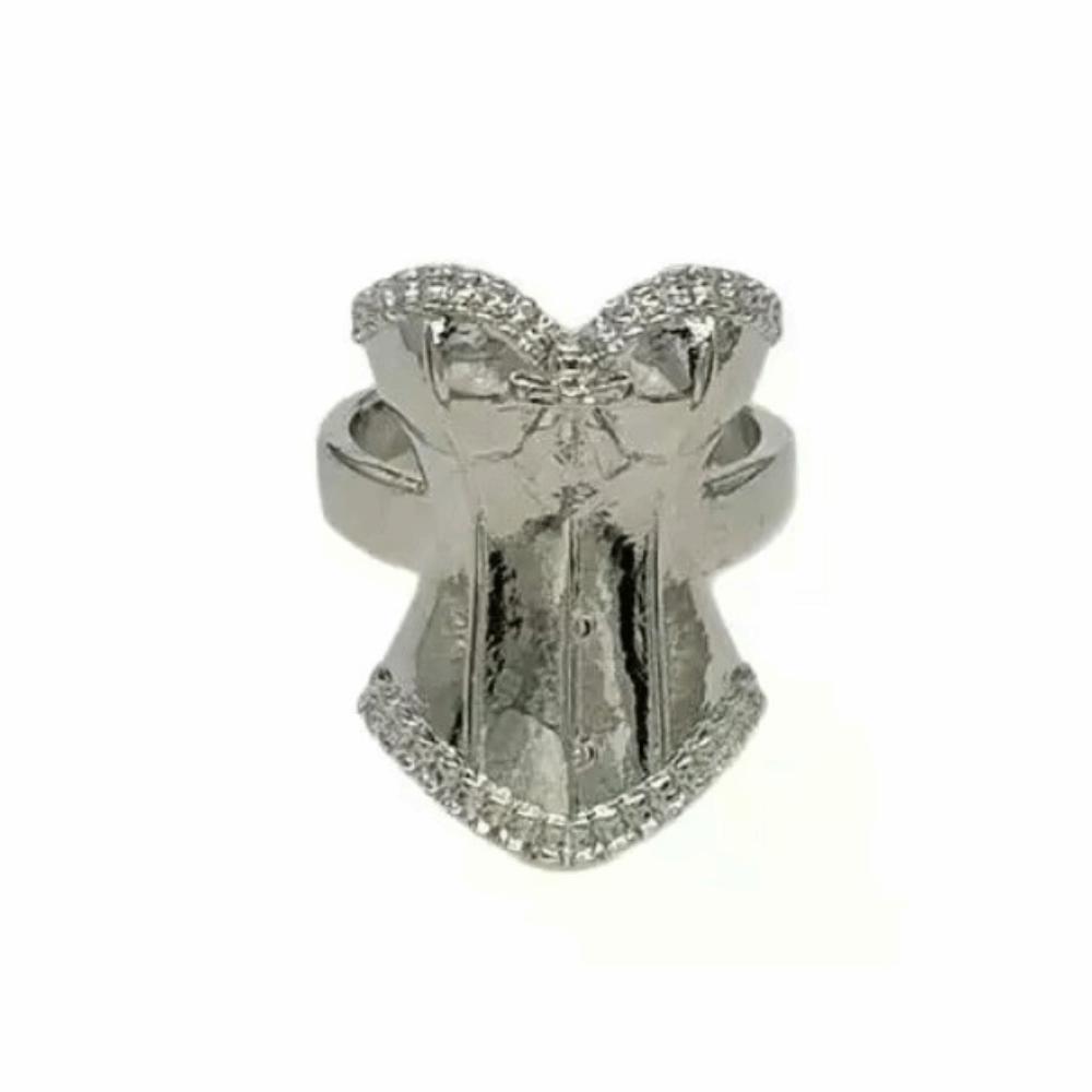 

Opening Punk Skirt Hem Ring Zinc Zinc Alloy Princess Style Ring Fashion Jewelry Gothic Ring Party серебряный
