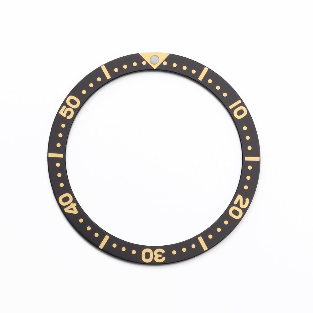 38mm Flat Fashion Luminous Aluminum Watch Bezel Insert Fits SKX007 SKX009 SRPD Watch Cases NH35 NH36 Movement Watch Ring Parts