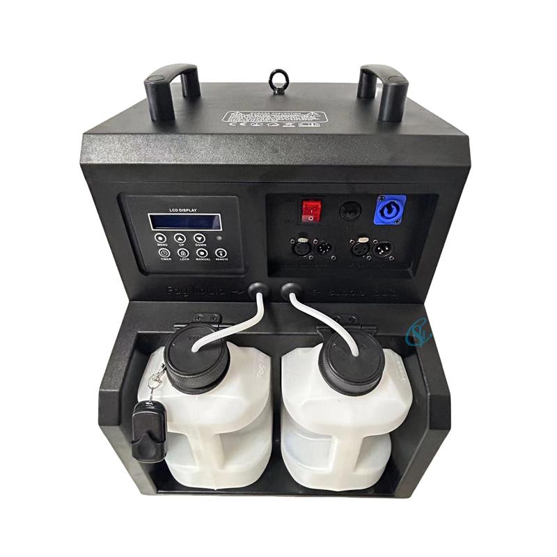 Remote Control 1500w LED RGB 2 Holes Portable Bubble Smoke Machine Fog Bubble Machine For Stage Disco Party