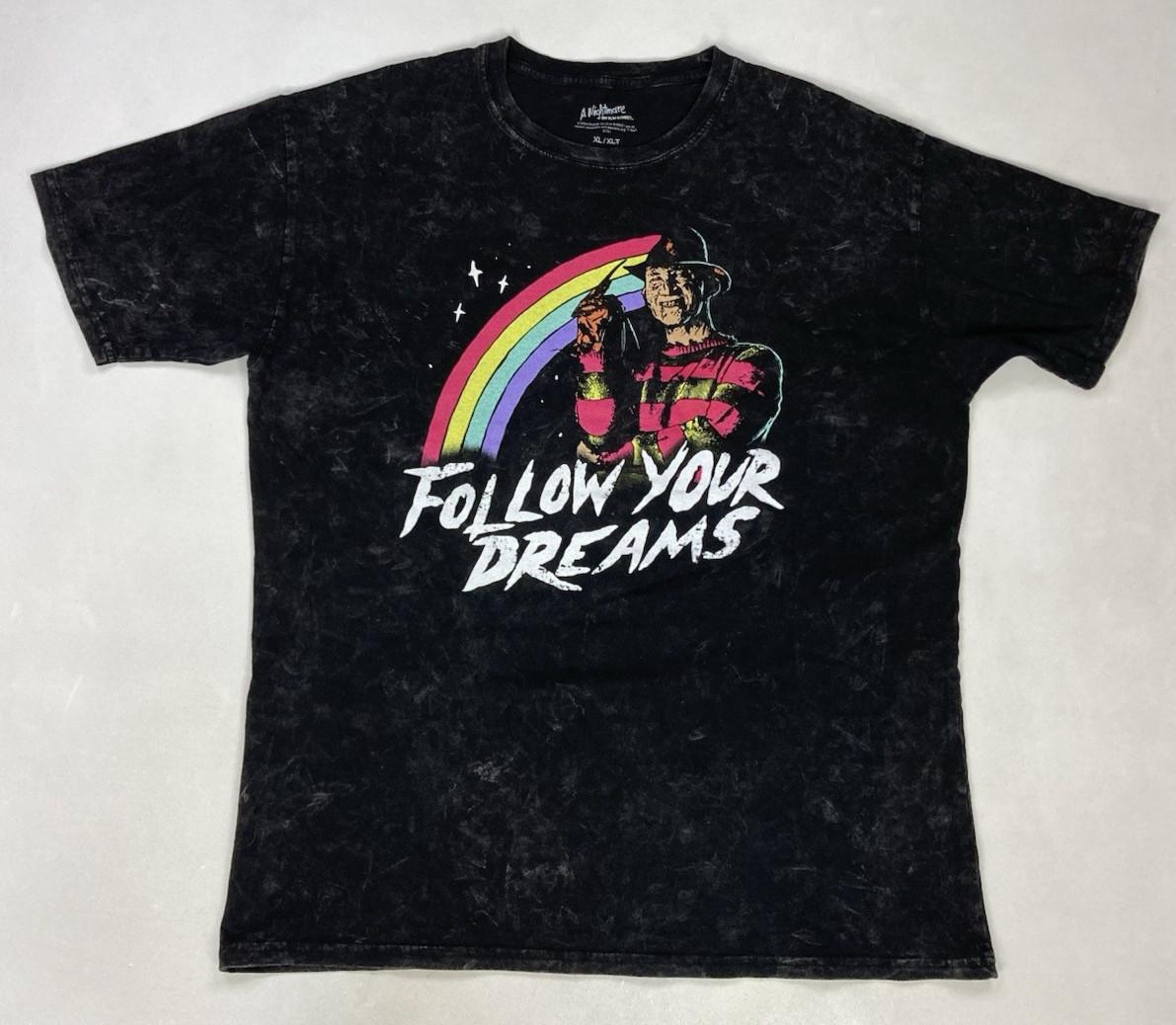 A Nightmare On Elm Street Follow Your Dreams T-shirt Men XL XLT Freddy Krueger XXXXL