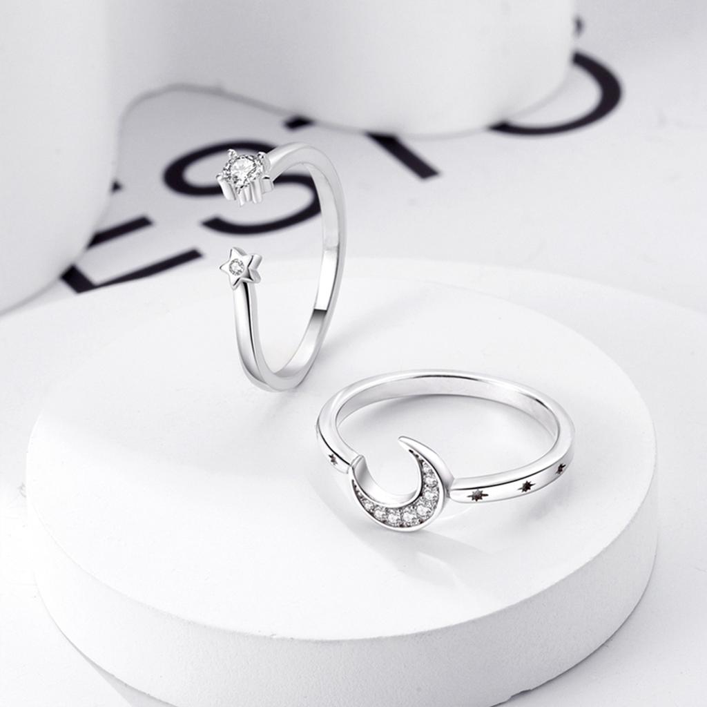 CopperStar Moon Sun Starry Sky Series Closed Ring For Women Valentine's Birthday Gifts Wedding Jewelry Accessory