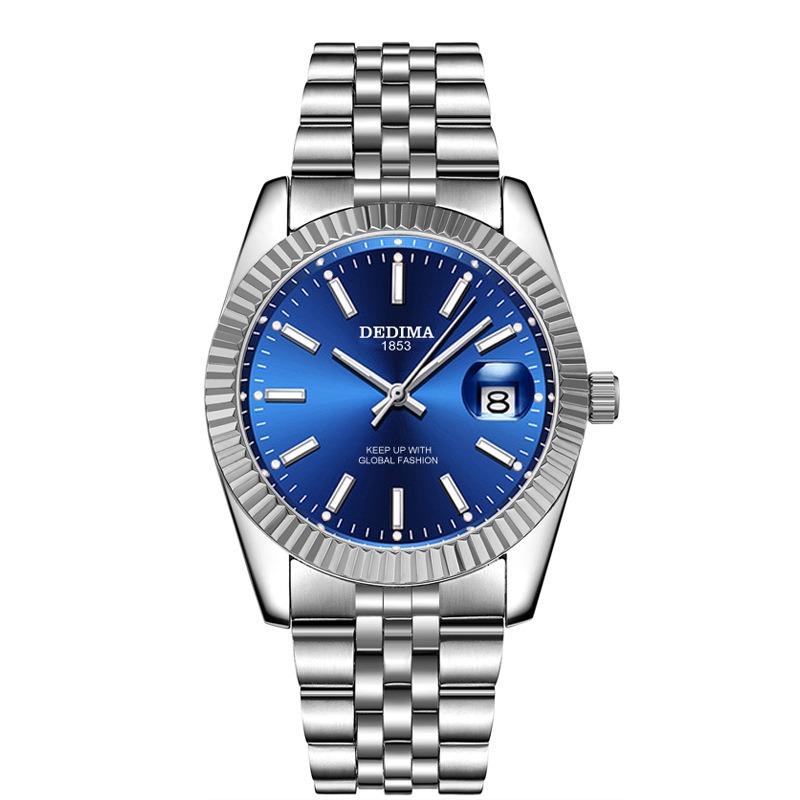 Top brand new high-end fashion men's watch calendar luminous waterproof nail wrist watch