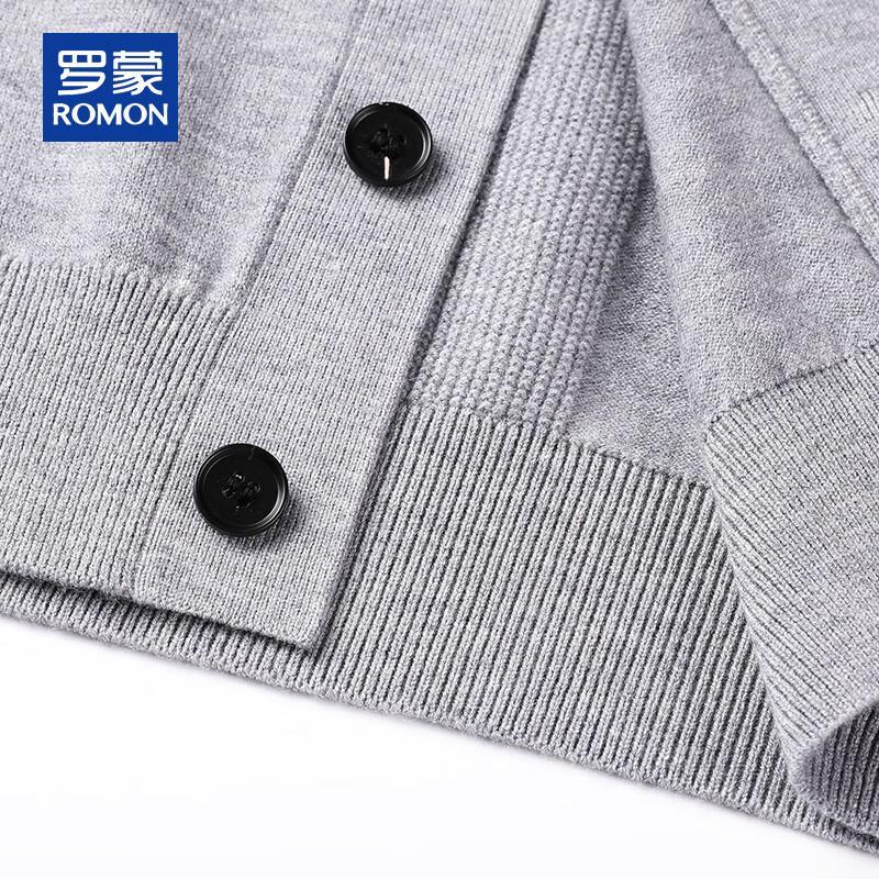 ROMON Men's V-Neck Knitted Cardigan