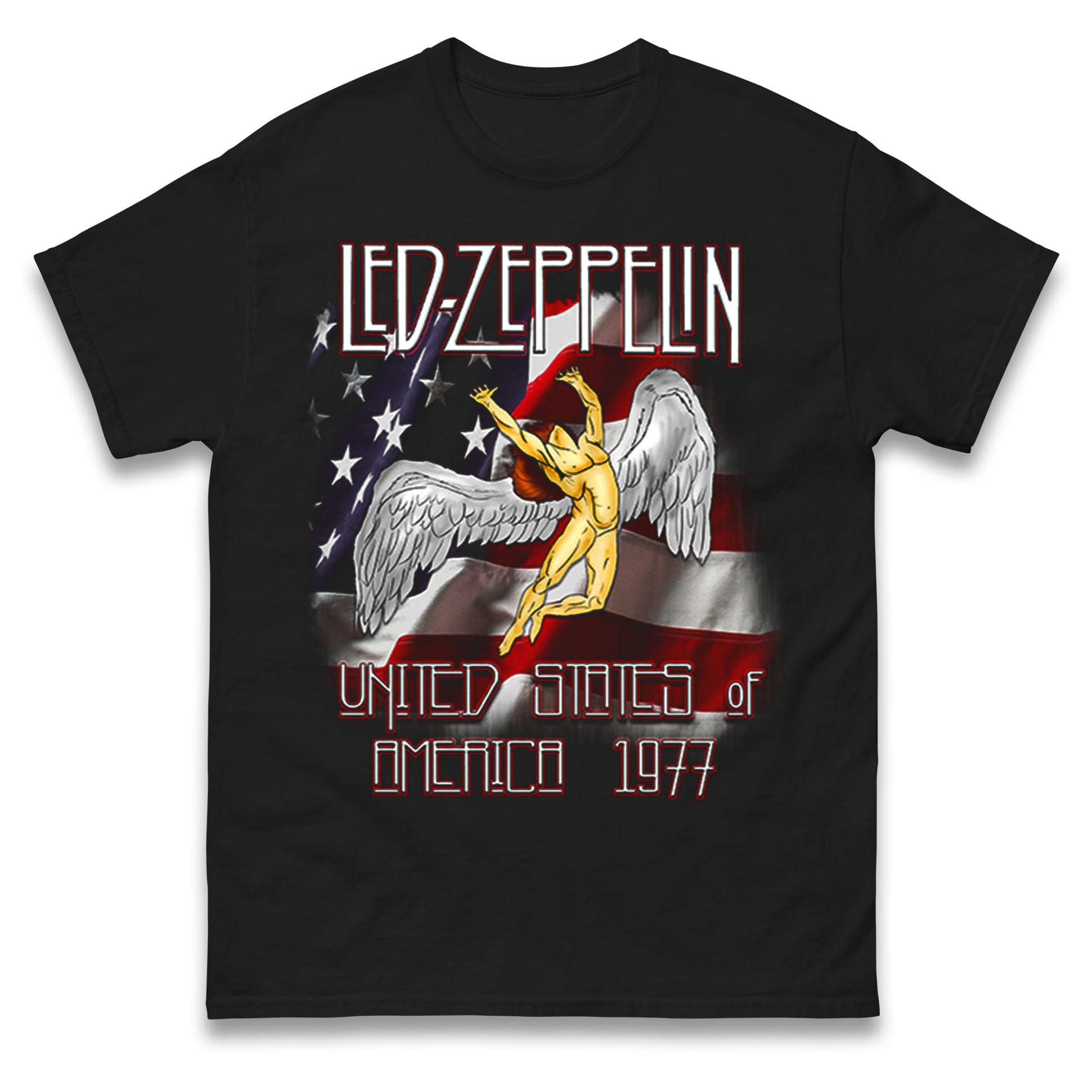 

Led Zeppelin Соединенные Штаты Америки 1977 Футболка Мужская Женская Унисекс Топы Футболки 4XL