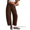 High-waisted Casual Pants Women's High Waist Casual Pants European and American Solid Loose Straight Pants Women