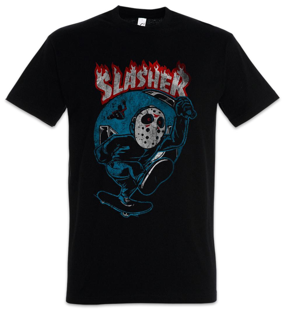 Skate Slasher T-Shirt Friday the Knife Fun 13th Jason Blood Halloween Skater 4XL