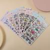 New Sanrio Kawaii Cartoon Crystal Lenticular Stickers 3d Relief Girls Love Study Office Supplies Creative Stationery Decals