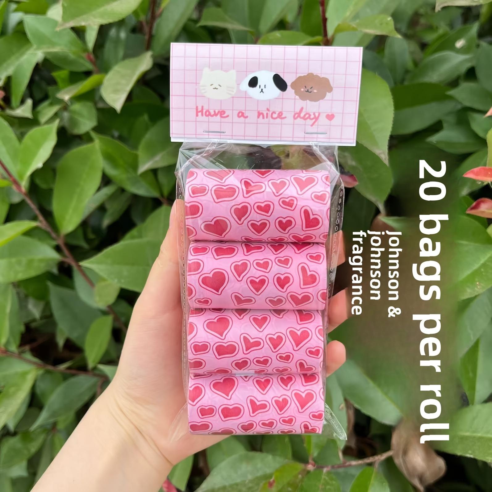 

4 рулони по 80 товстих пакетів для собачих фекалій з ароматом, включаючи милі та товсті пакети для собачих фекалій, пакети для фекалій та пакети для збору фекалій