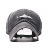 Exclusive for shark embroidery baseball hat bent edge cotton washed baseball cap European and American men's women's cap