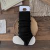 Women’s Japanese JK Lolita Milky White Slouchy Knit Boot Cover Mid-Calf Leg Warmers