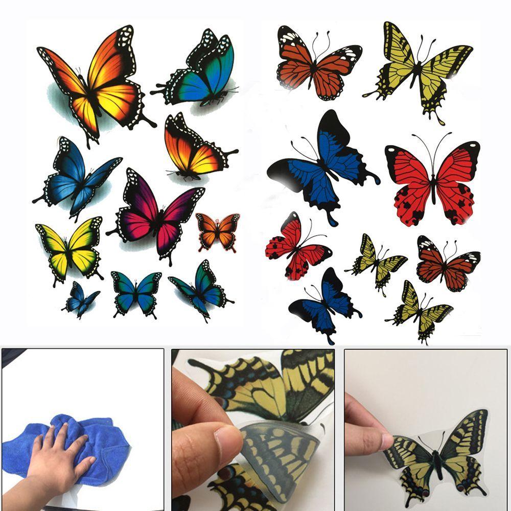 Butterfly Colorful Motorcycle Automotive Car Stickers Decals Scratch Sticker Auto Exterior Decors