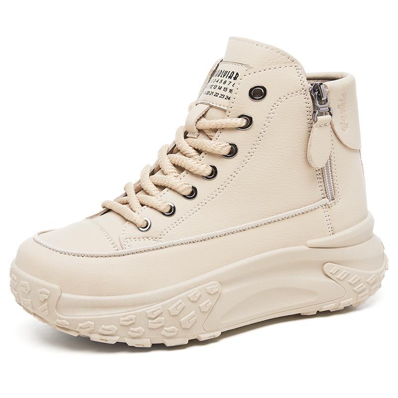 Shoes women's new thick-soled heightening shoes fashionable versatile casual shoes soft-soled comfortable women's shoes trendy high-top shoes