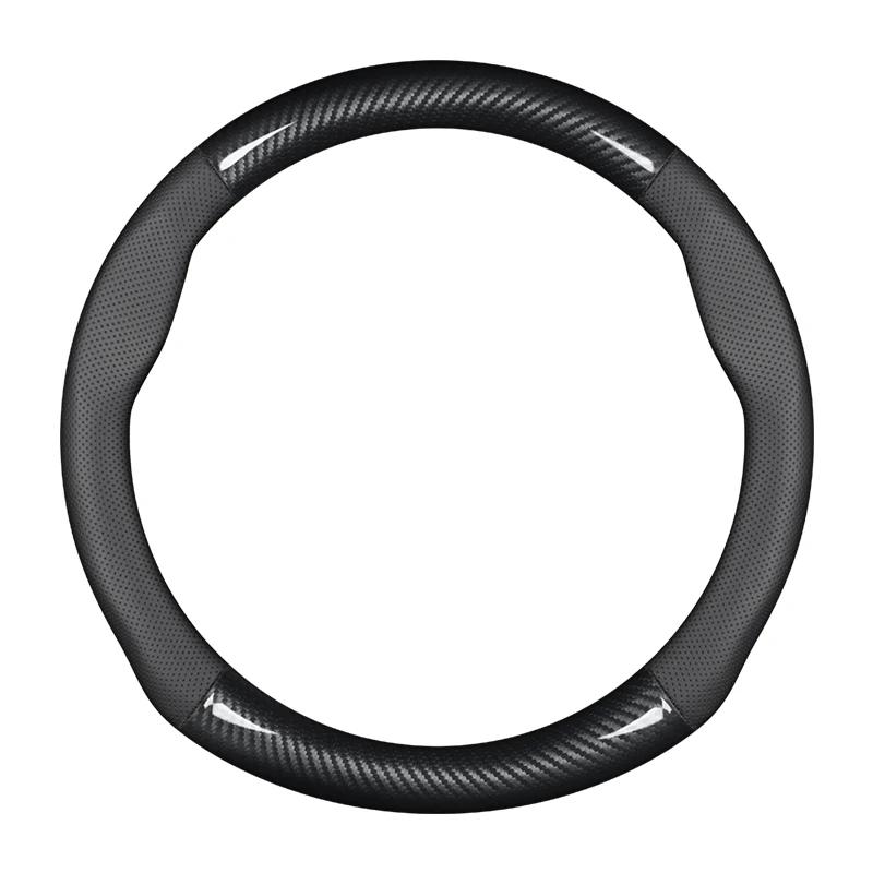 For Toyota Corolla Steering Wheel Cover Leather Carbon Fiber Fit 1.6L GL 1.8L 2.0L CVT GL-i GLX-i 2009 GL-S GLX-S 2011 2012 2013