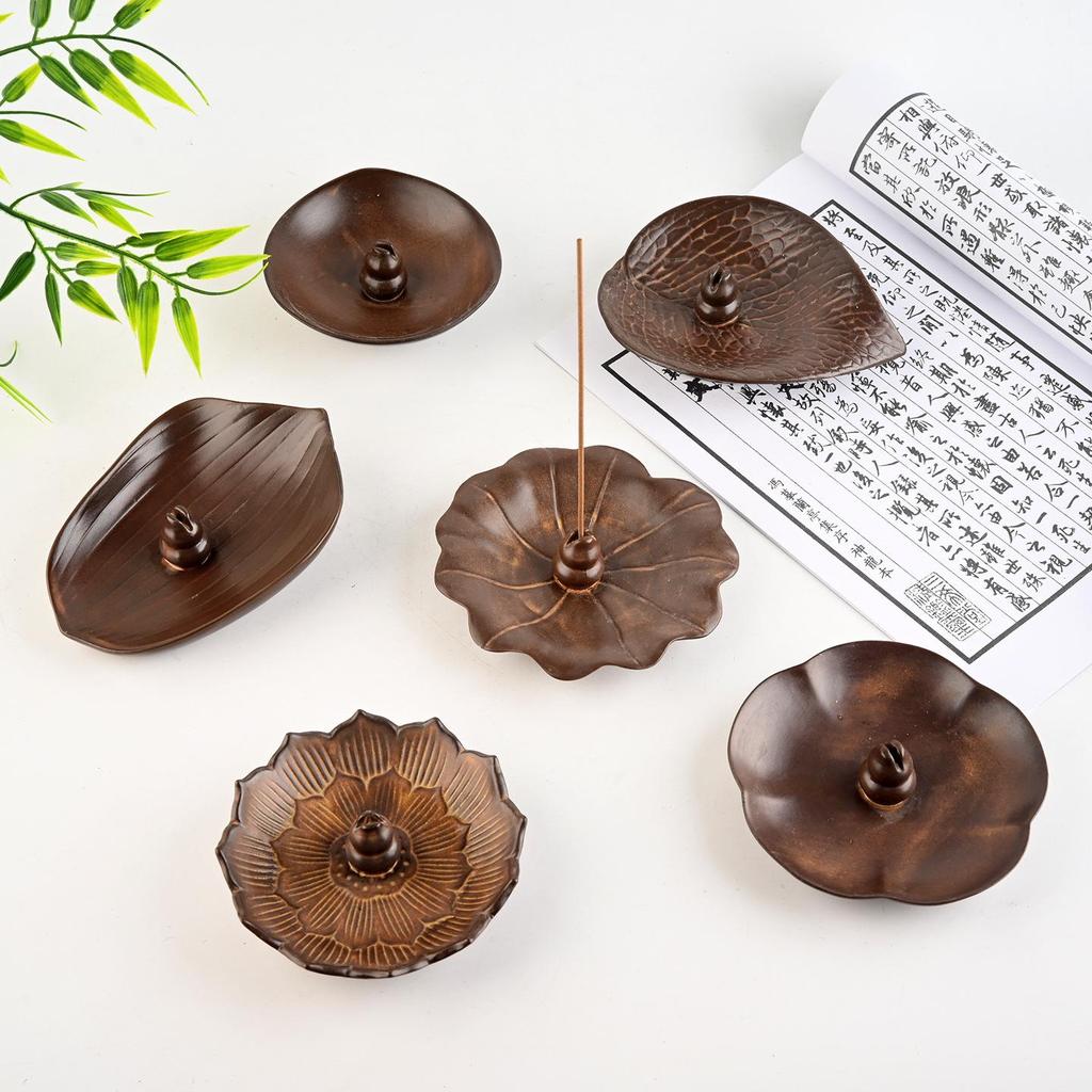 Lotus Leaf Incense Holder: Ash-Free Base for Sandalwood and Agarwood Incense