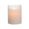 Indoor LED Candle Ø7.5x10cm White. Warm White Light