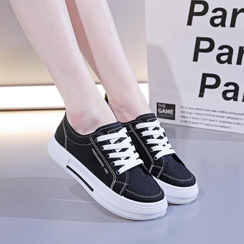 Canvas shoes women's spring summer new breathable student board shoes Korean version versatile explosion 2025 casual shoes RL-211