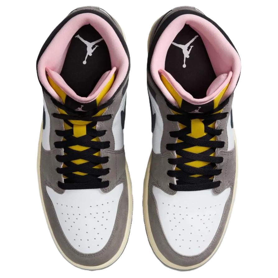 Air Jordan 1 Mid Cave Stone Unisexové tenisky Šedá Bílá Olejově šedá HQ2011-100