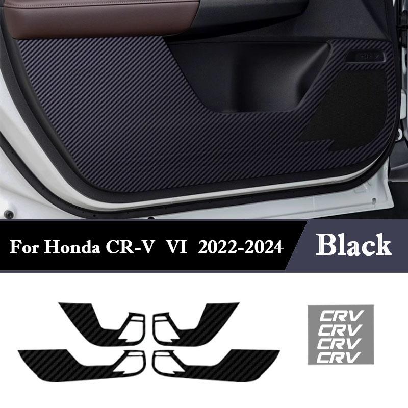 

Car Door Anti Kick Pad Protection Decals Carbon Fiber Stickers For Honda CR-V CRV VI 2026 2026 2026 Auto Interior Accessories вуглецевого волокна, чорного кольору