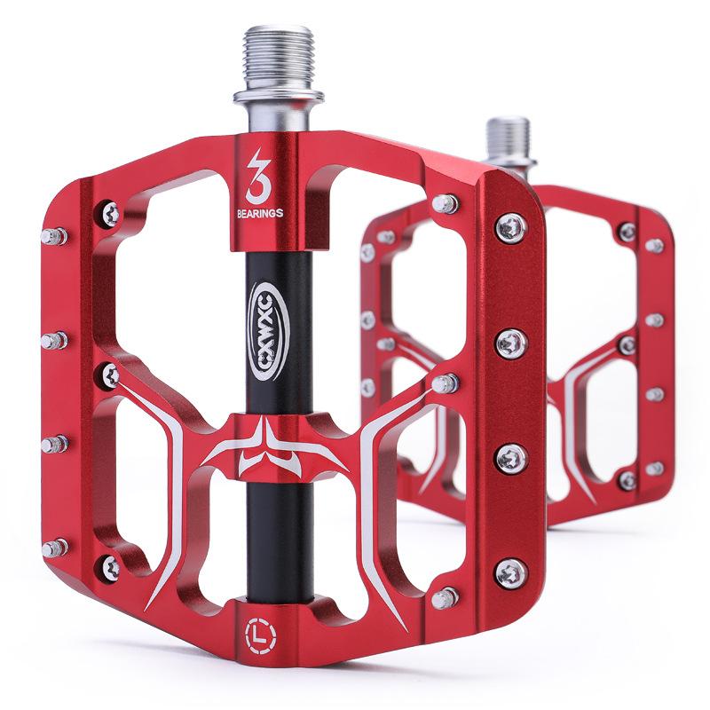 Universal BMX MTB Road Bike Aluminum Alloy 3 Sealed Bearing Widen Platform Pedals Pedal красный