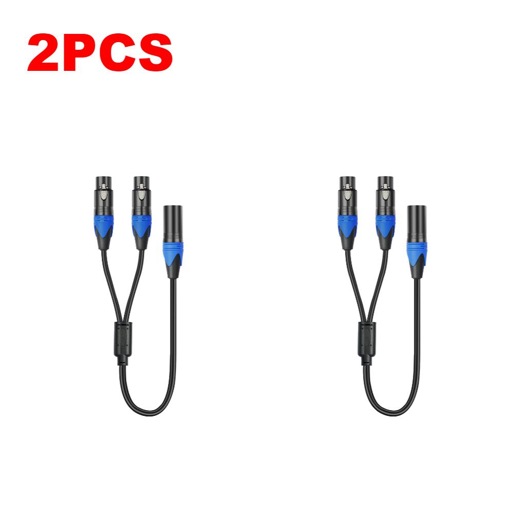 1-6PCS Y Shape XLR Splitter Cable XLR Female To Dual XLR Male Splitter Mic Cable Microphone Splitter Cord For Amplifier Mixer