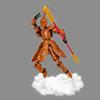 Monkey King Action Figure 3D Printed Movable Joints Monkey Model Great Sages Equalling Heaven Figurine Articulated Dummy Decoration Ornament
