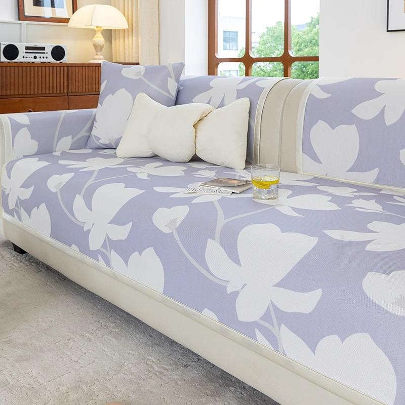 

New Sofa Cushion, Summer Non-Slip And Cool Feeling Ice Silk Small Fresh Seat Cushion, Summer Mat Sofa Cover Cover Towel 70*70cm