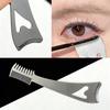 1pcs 3-In-1 Stainless Steel Eyeliner Aid Tool With Eyelash Brush Eye Makeup Stencil For Women Design Delicate Finish Long Wear