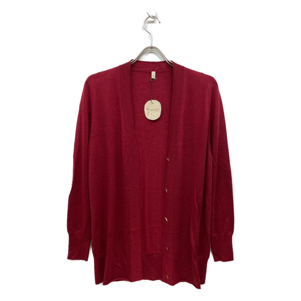 TOYOBOSHI Azuki NAEBA-STH cashmere silk 09IT-CS0003 knit cardigan tops F Deep redUsed