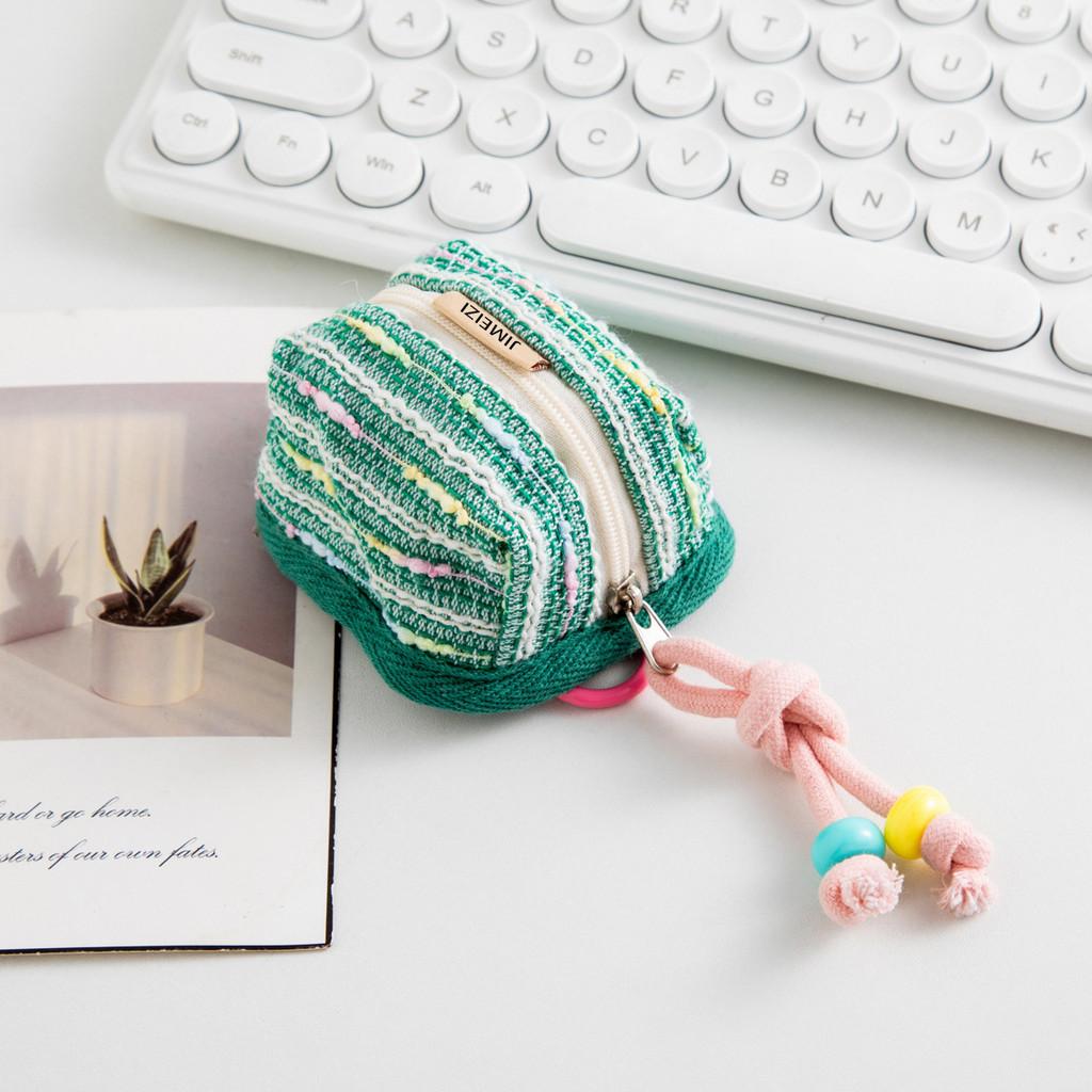 Minimalist Polyester Coin Purse With Geometric Pattern For Home Storage And Organization