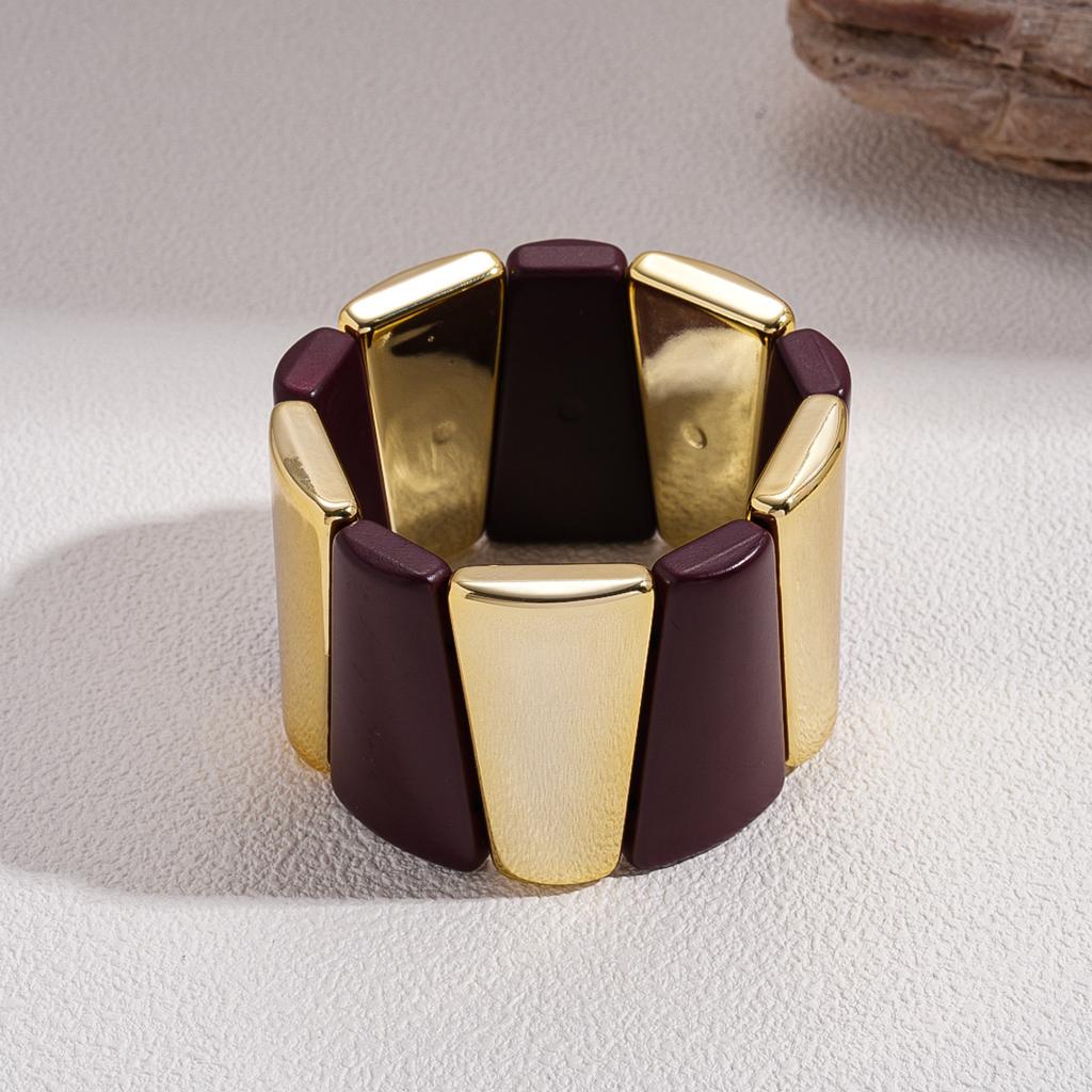 Przesadna akrylowa geometryczna splicing elastyczna bransoletka modna bransoletka biżuteria