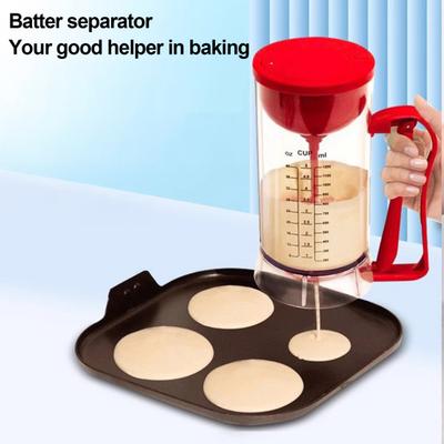 Erogatore di Pastella per Pancake Senza BPA Imbuto per Pastella per Cupcake Macchina per Pancake con Etichetta di Misurazione Facile Versamento Forniture per la Cottura